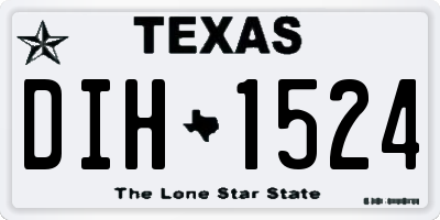 TX license plate DIH1524