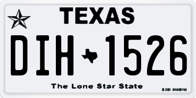 TX license plate DIH1526