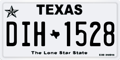 TX license plate DIH1528