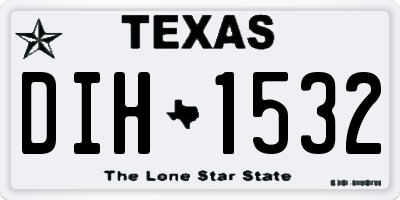 TX license plate DIH1532