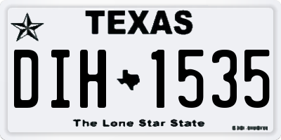 TX license plate DIH1535