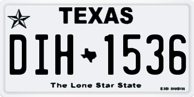 TX license plate DIH1536