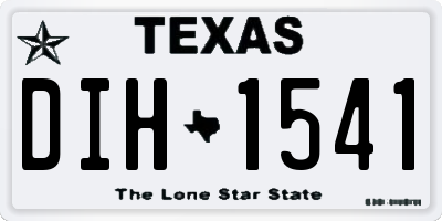 TX license plate DIH1541