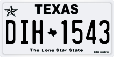 TX license plate DIH1543