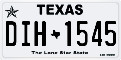 TX license plate DIH1545