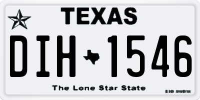 TX license plate DIH1546