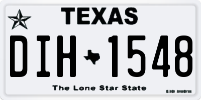 TX license plate DIH1548