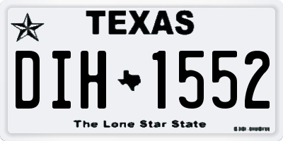 TX license plate DIH1552