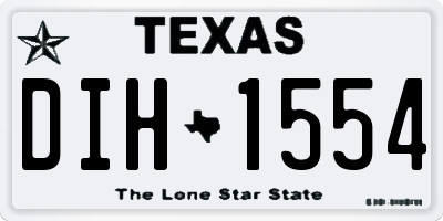 TX license plate DIH1554