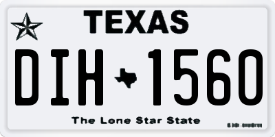TX license plate DIH1560