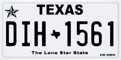 TX license plate DIH1561