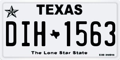 TX license plate DIH1563