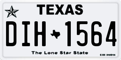 TX license plate DIH1564