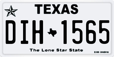 TX license plate DIH1565