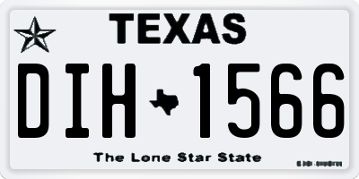 TX license plate DIH1566