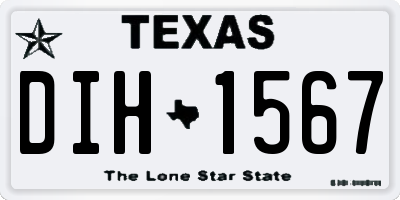 TX license plate DIH1567