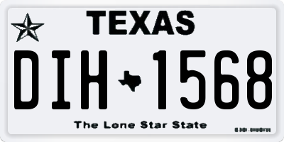 TX license plate DIH1568