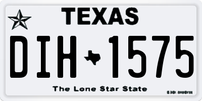TX license plate DIH1575