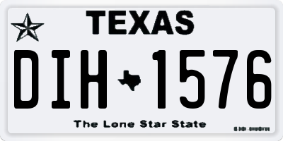 TX license plate DIH1576