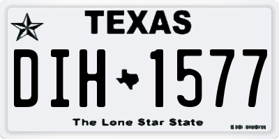 TX license plate DIH1577