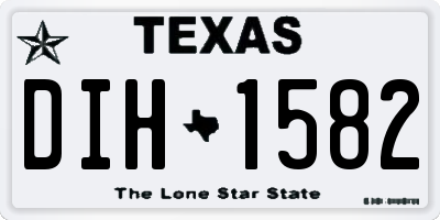 TX license plate DIH1582