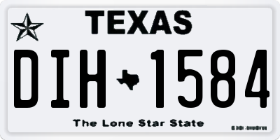 TX license plate DIH1584