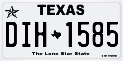 TX license plate DIH1585