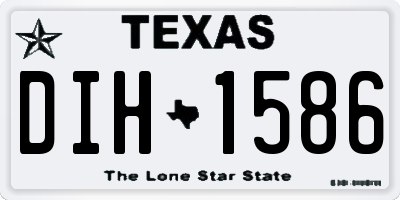 TX license plate DIH1586