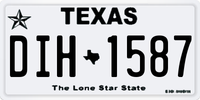 TX license plate DIH1587