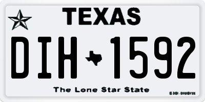 TX license plate DIH1592
