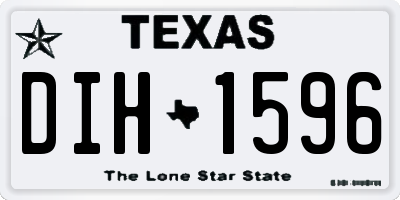 TX license plate DIH1596