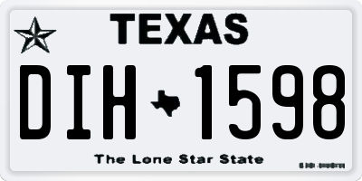 TX license plate DIH1598