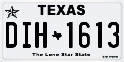 TX license plate DIH1613