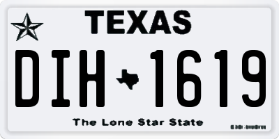 TX license plate DIH1619