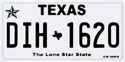 TX license plate DIH1620