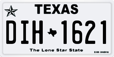 TX license plate DIH1621