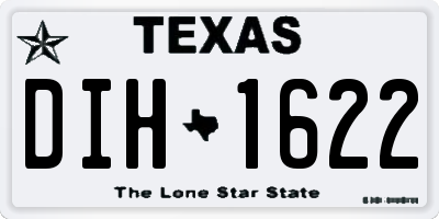TX license plate DIH1622