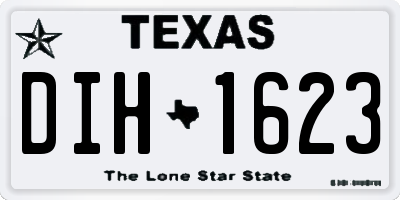 TX license plate DIH1623