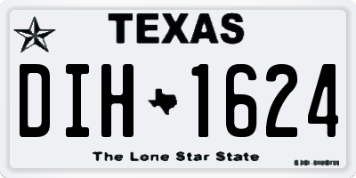 TX license plate DIH1624