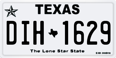 TX license plate DIH1629