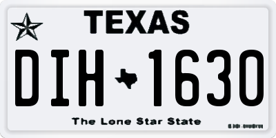 TX license plate DIH1630