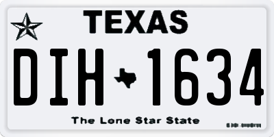 TX license plate DIH1634