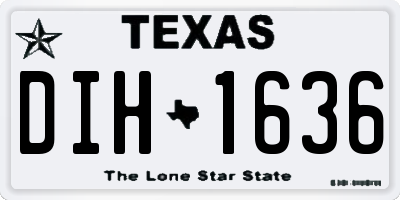 TX license plate DIH1636