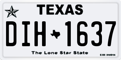 TX license plate DIH1637