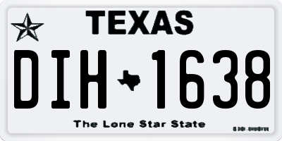 TX license plate DIH1638