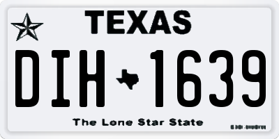 TX license plate DIH1639