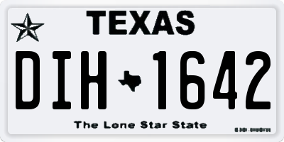 TX license plate DIH1642
