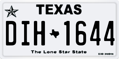 TX license plate DIH1644