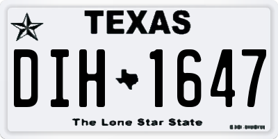 TX license plate DIH1647