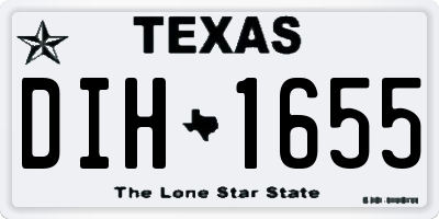 TX license plate DIH1655